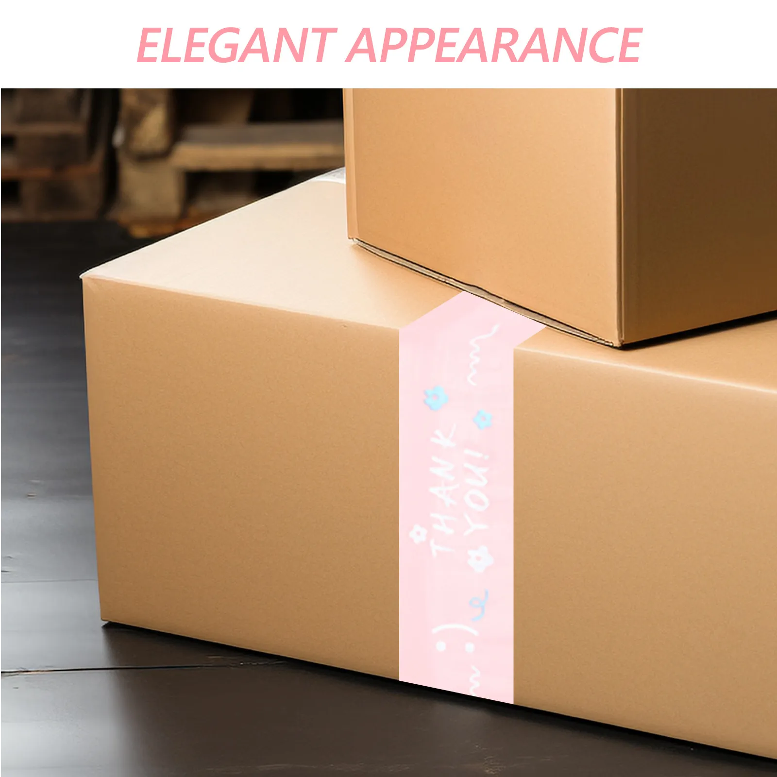 

Thank You Packing Tape High Adhesion Decorative Sealing Tape for Boxes Envelopes Coffee Shops Flower Arrangements Bakes Small