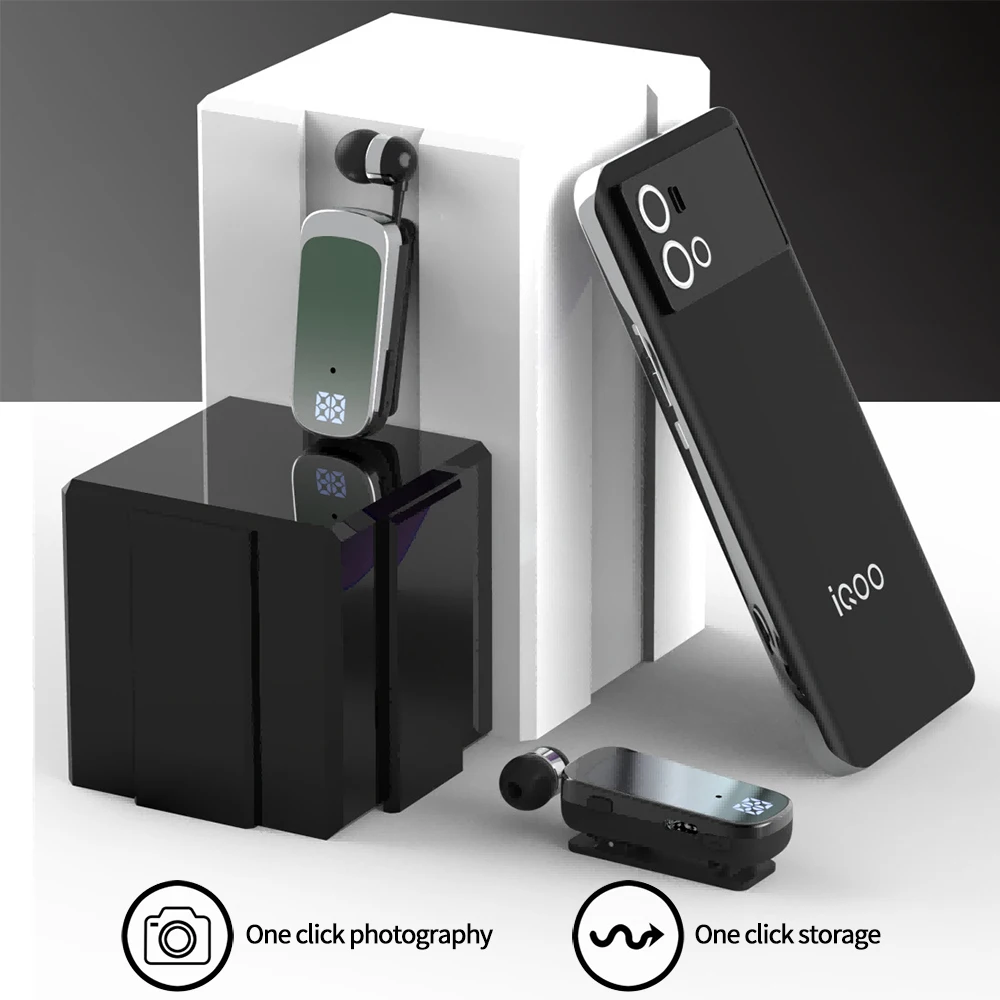 K65 패션 블루투스 헤드셋 비즈니스 개폐식 라 발리에 타입 이어폰 단일 귀 핸즈프리 (와이어 포함) 슈퍼 롱 스탠바이