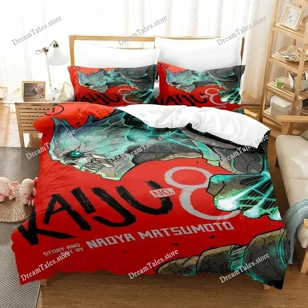 Kaiju No 8 Bedding Set Single Twin Full Queen King Size Bed Set Aldult Boys Bedroom Duvet Cover Sets 3D Print Anime Luxury Gift7
