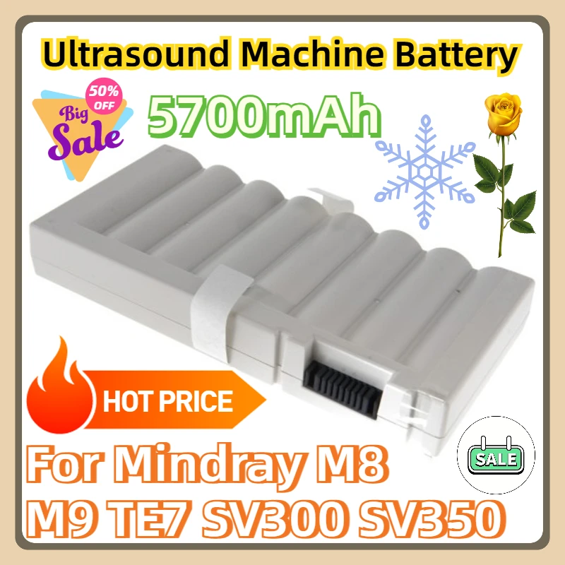 Ultrasound Machine Battery 115-025022-00 LI24I002A 14.8V Replacement Battery Campatible for Mindray M8 M9 TE7 SV300 SV350