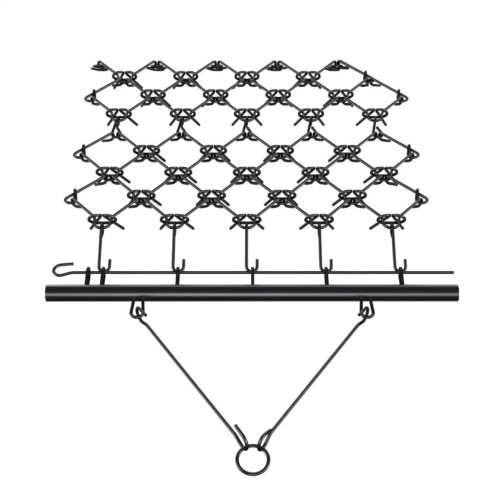 

Drag Harrow, прочная цепная борона 4 x 4 фута с 69 зубьями, аксессуары для тракторов ATV UTV, полевой коврик для гравийной подъездной дороги, двора