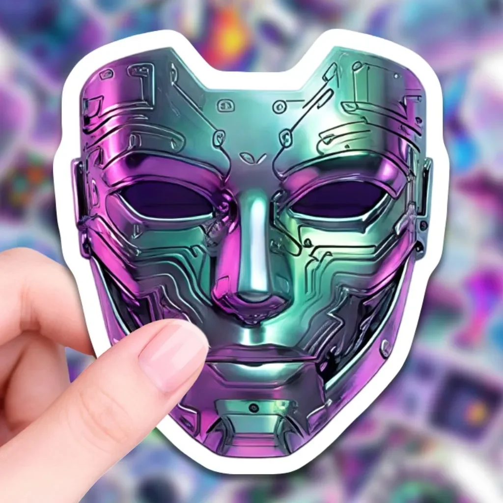 50Pcs Unique Neon Cyberpunk Stickers, Waterproof Decals for Luggage, Journal & Tech Gear DIY Decor Giajar Sticker Store