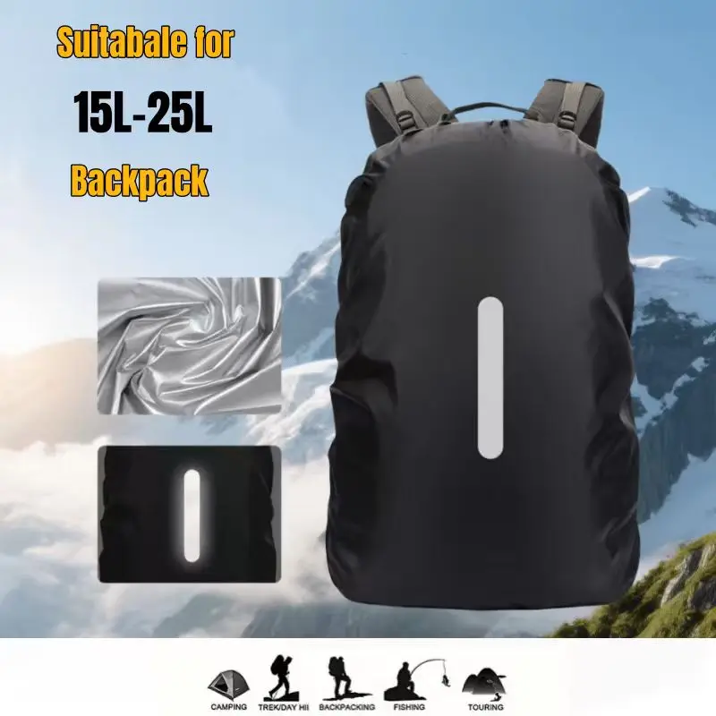 Housse de sac à dos de cyclisme, imperméable, réfléchissante de nuit, sécurité d'équitation, Anti-poussière, antivol, ultralégère, Portable