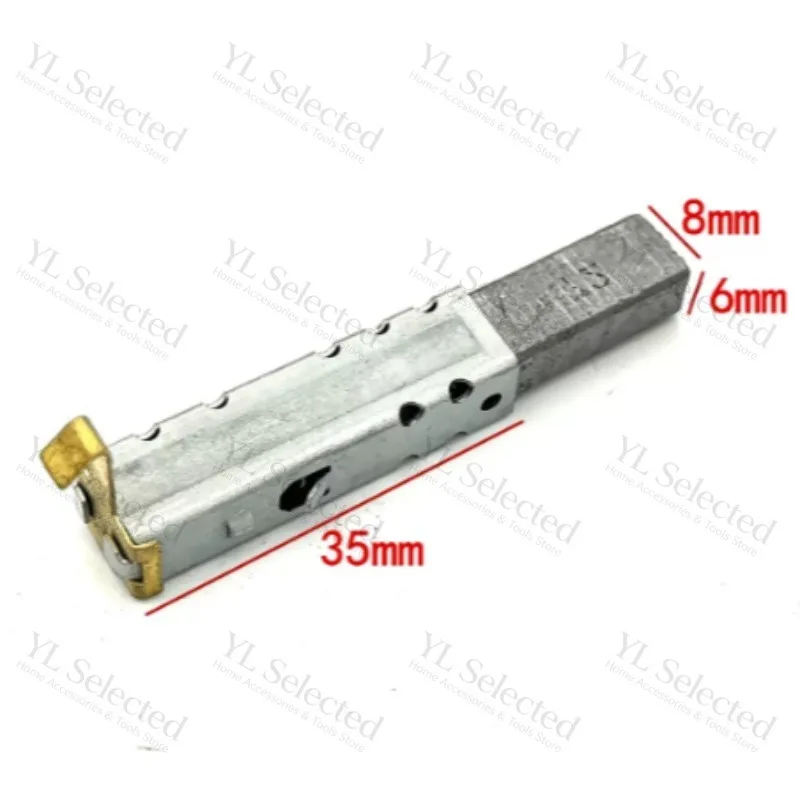 6x8mm Carbon Brush Vacuum Cleaner Motor Parts, Fit YLW6263AB HLX1200 Y804 Dust Cleaning Machine