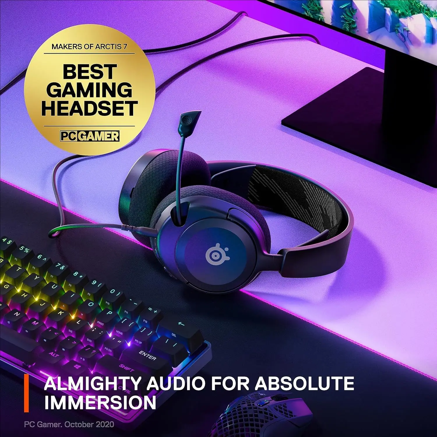 SteelSeries Arctis Nova 1 게이밍 헤드셋 시그니처 Arctis 사운드 ClearCast Gen 2 마이크 헤드폰 Xbox PC PS4/PS5…