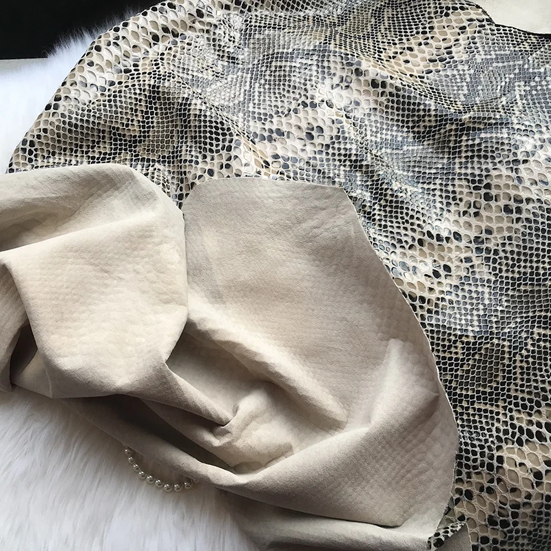 Long Genuine Leather Gloves No Lining Soft Sheepskin Snake Pattern Custom Made Women Elbow Gloves T stage gloves
