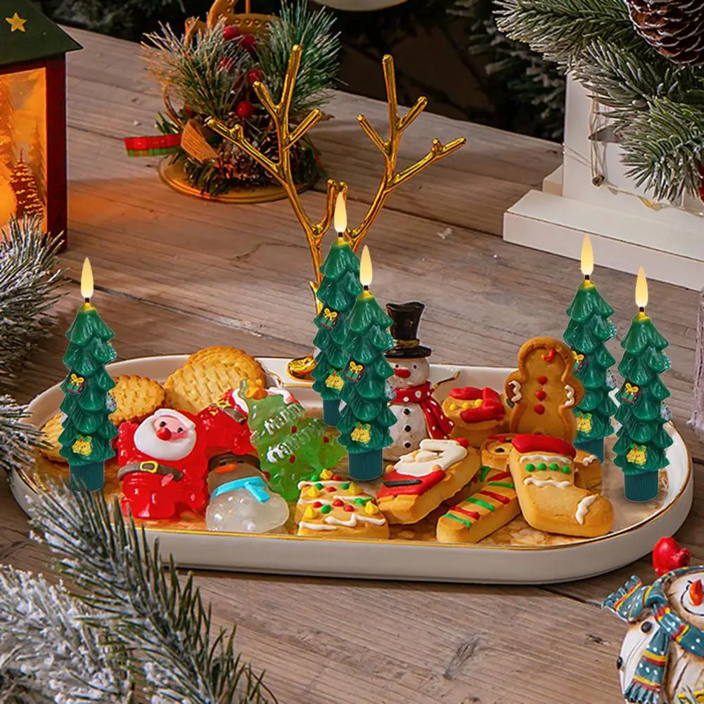 

3d беспламенные технологии свечей Набор из 6 светодиодных беспламенных деревянных конических свечей с дистанционным управлением из настоящего воска для праздника и дома