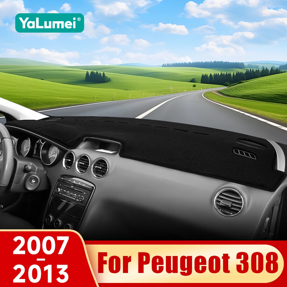 Für Peugeot 308 SW T7 308 GTI 2007 2008 2009 2010 2011 2012 2013 Auto Dashboard Abdeckung Matte Sonnenschutz Nicht-slip Pad Zubehör