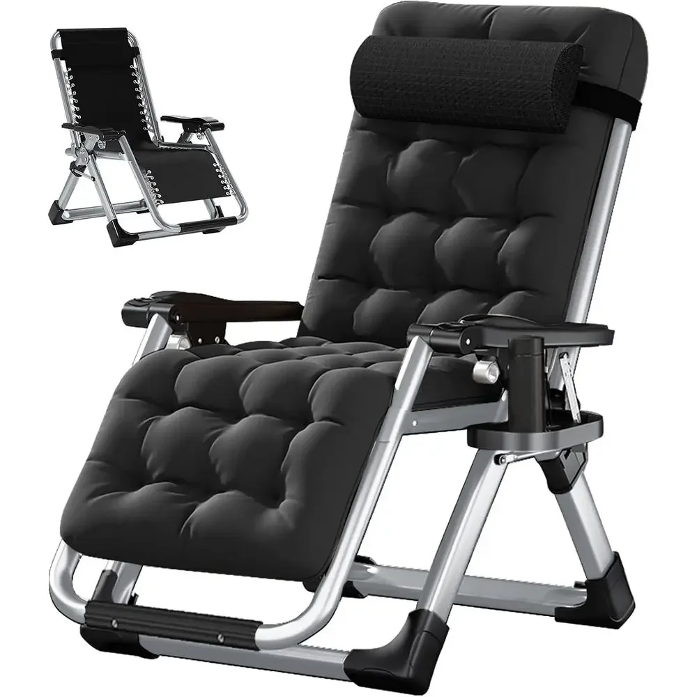 Zero Gravity Chair, Premium Lawn Recliner olding Portable Chaise Lounge with Detachable Cushion, rest and Cup Holder, Reclining