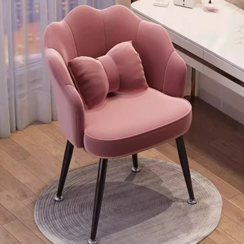 Soft Living Makeup Stool Bedroom Kawaii Lazy Room Small Vanity Chair Modern Tabouret Mobile Coiffeuse Furniture Living Room