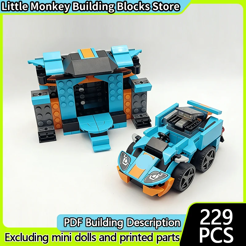 

Модель скоростного гоночного автомобиля MOC, строительные кирпичи, гоночный автомобиль и подиум, модульная технология, детские праздничные подарки, сборка игрушек, костюм