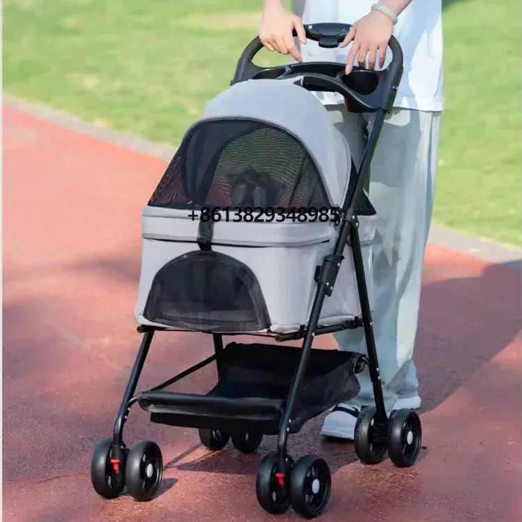 

Pet cart dog cat cart out small and medium-sized pet car portable folding outdoor travel.