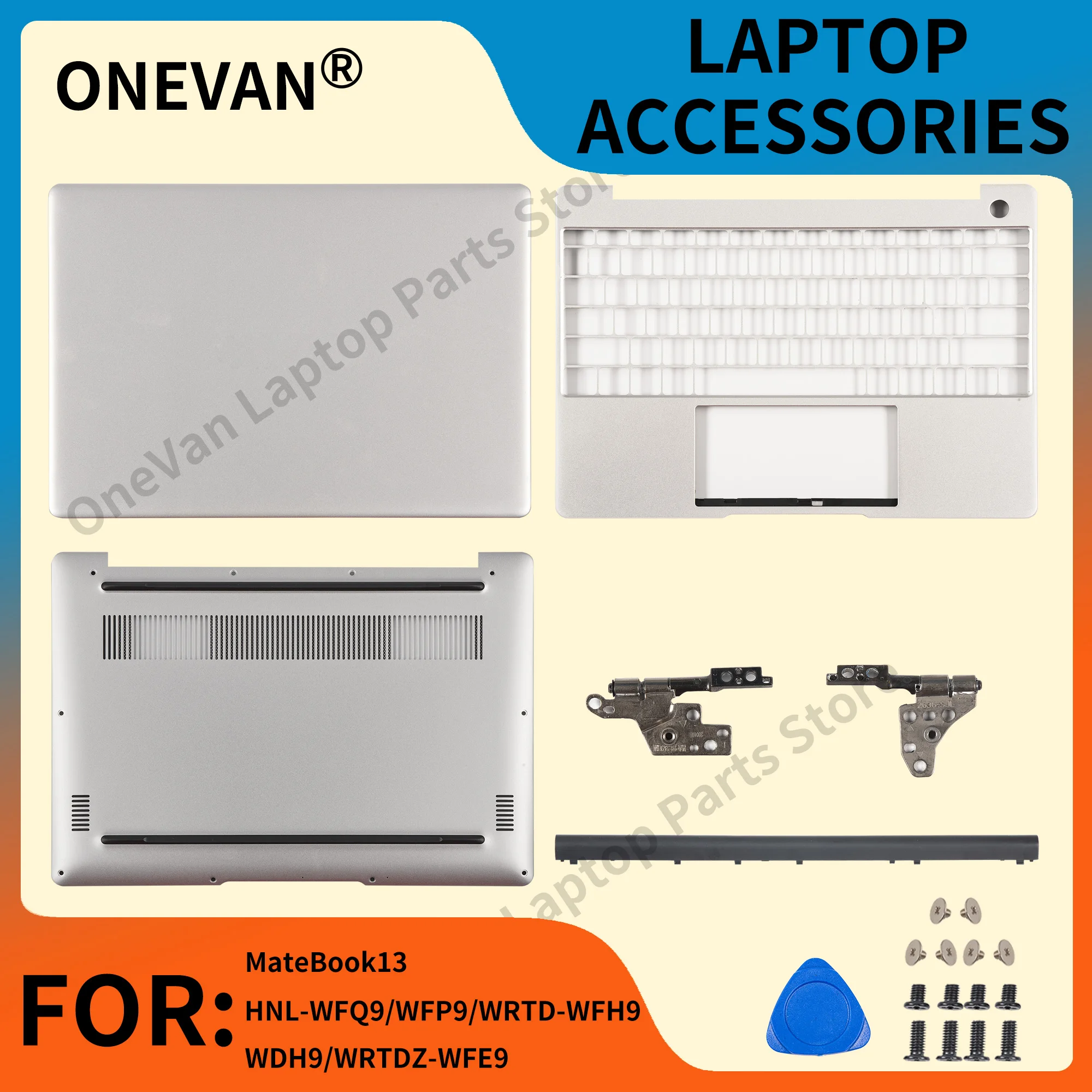 New Case For Huawei MateBook 13 WRTD-WDH9 WFQ9 WFD9 HNL-WFQ9 WFP9 Laptop LCD Back Cover/Hinges Cover/Palmrest/Bottom Case