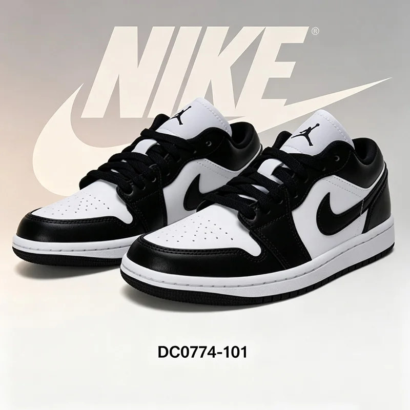 Nike Jordan Women's Embroidered Sneakers for Autumn - Flat Bottom Low Heel Lightweight Sport Shoes - JORDAN AJ1  DC0774-101