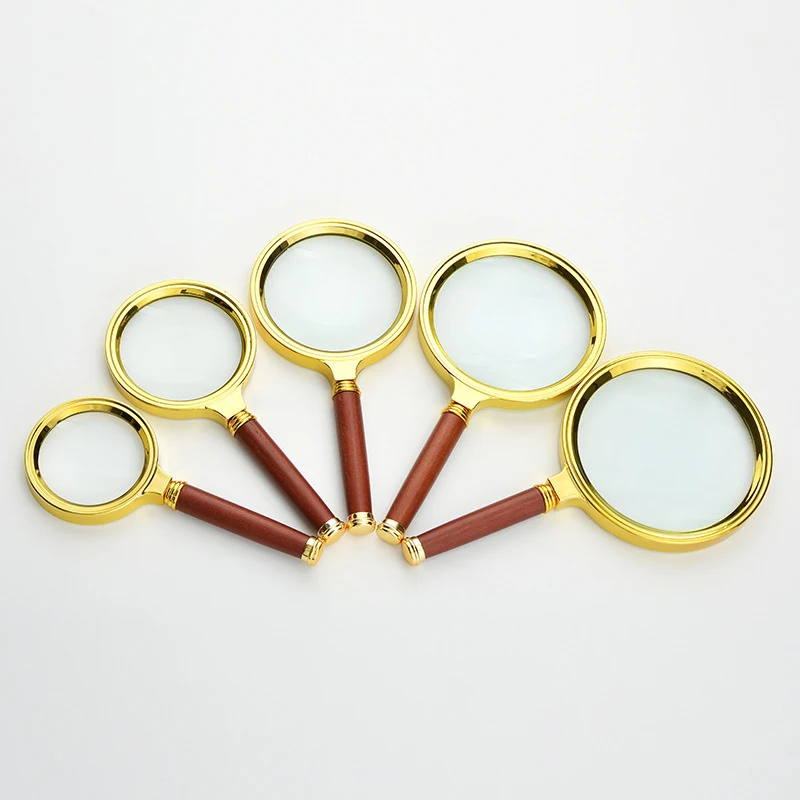 Loupe à poignée en MahNestHandle, 10X Déterminer la loupe Antique, Lentille de 60mm-100mm pour l'inspection de la lecture des personnes âgées scientifiques