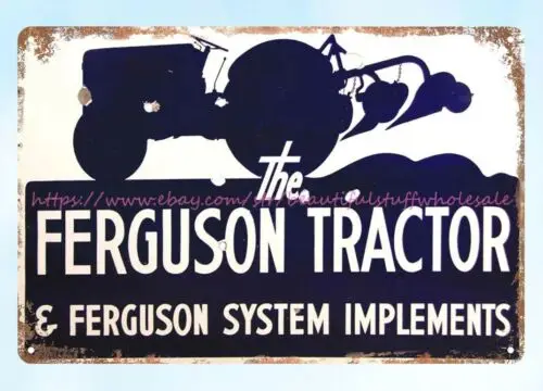 e Ferguson Tractor and implement metal tin sign house bar ideas