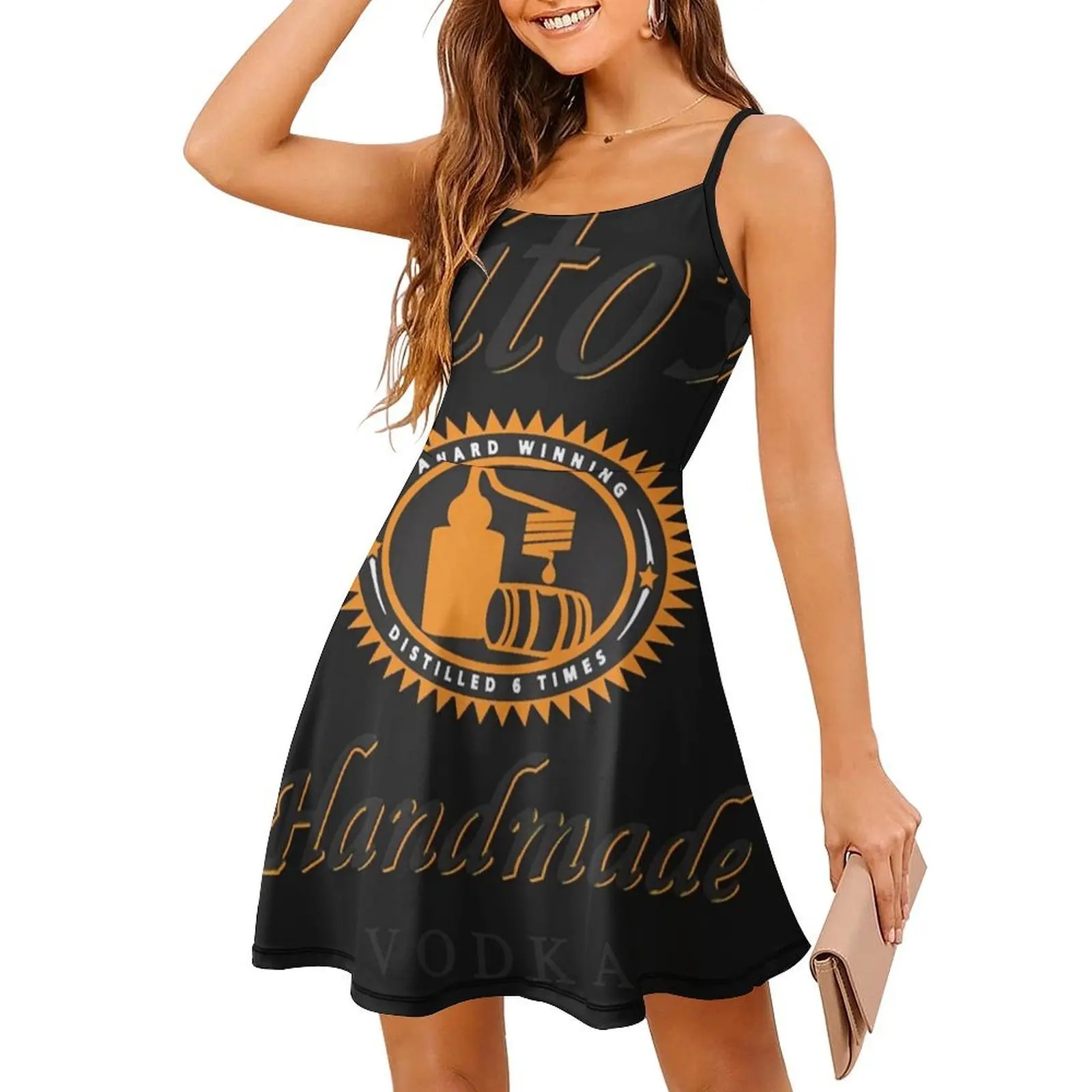 نسخة من فستان تي شيرت أساسي مزين بالزهور للنساء لربيع وصيف فستان كاجوال للحفلات نسخة من فساتين الحفلات الأساسية