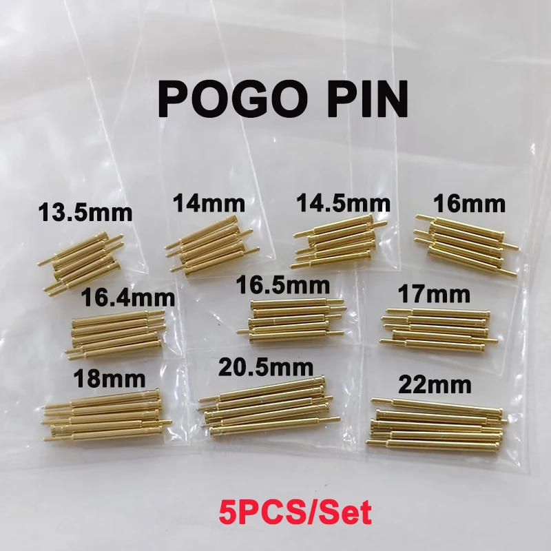1/2/10Sets 13.5/14/14.5/16/16.4/16.5/17/18/20.5/22mm Pogo Pin Spring Loaded Contact Connector POGOPIN Battery Spring Test Probe