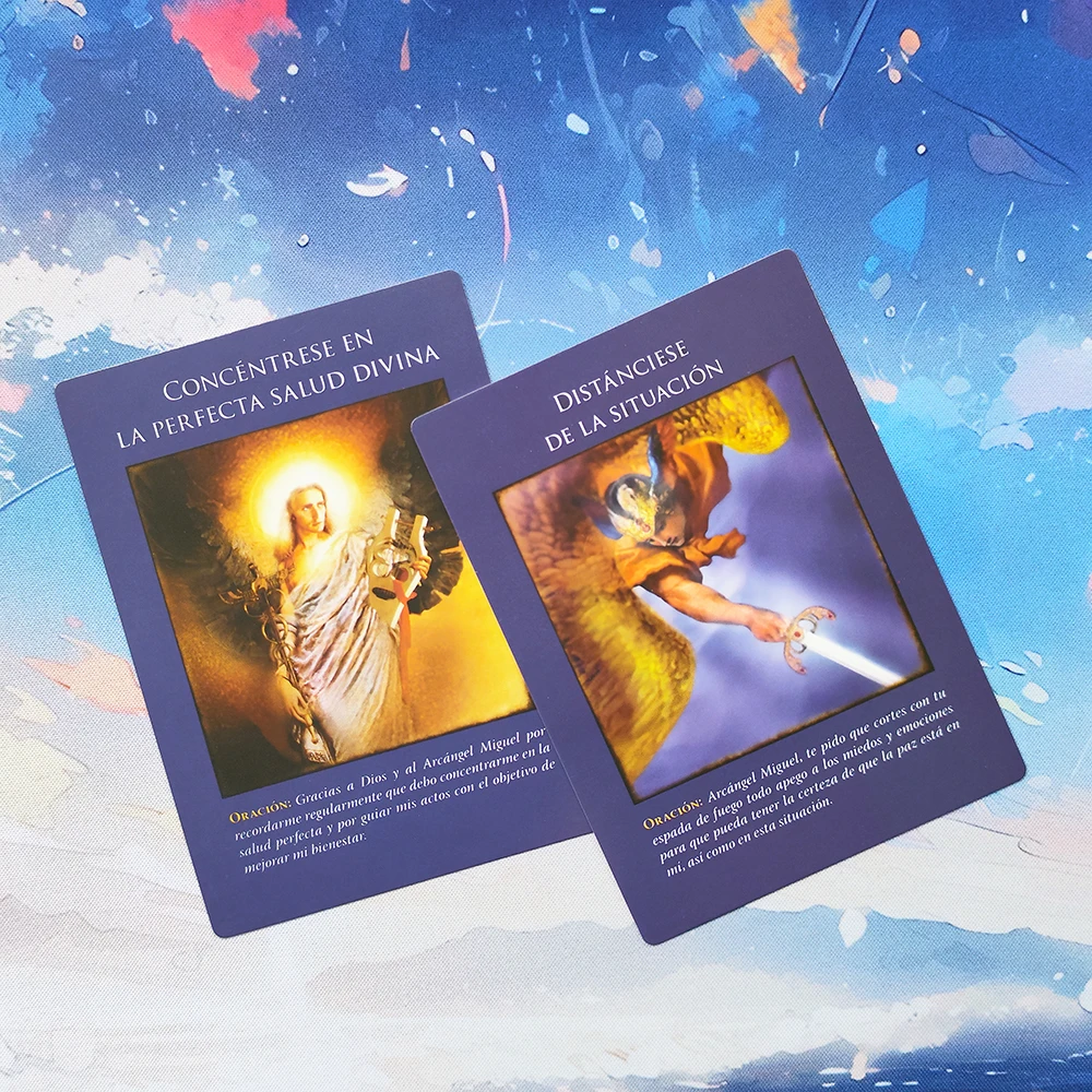 gran tamaño Edición española Cartas adivinatorias del Arcangel Miguel : 44 cartas del oráculo y PFD guía DOREEN VIRTUE