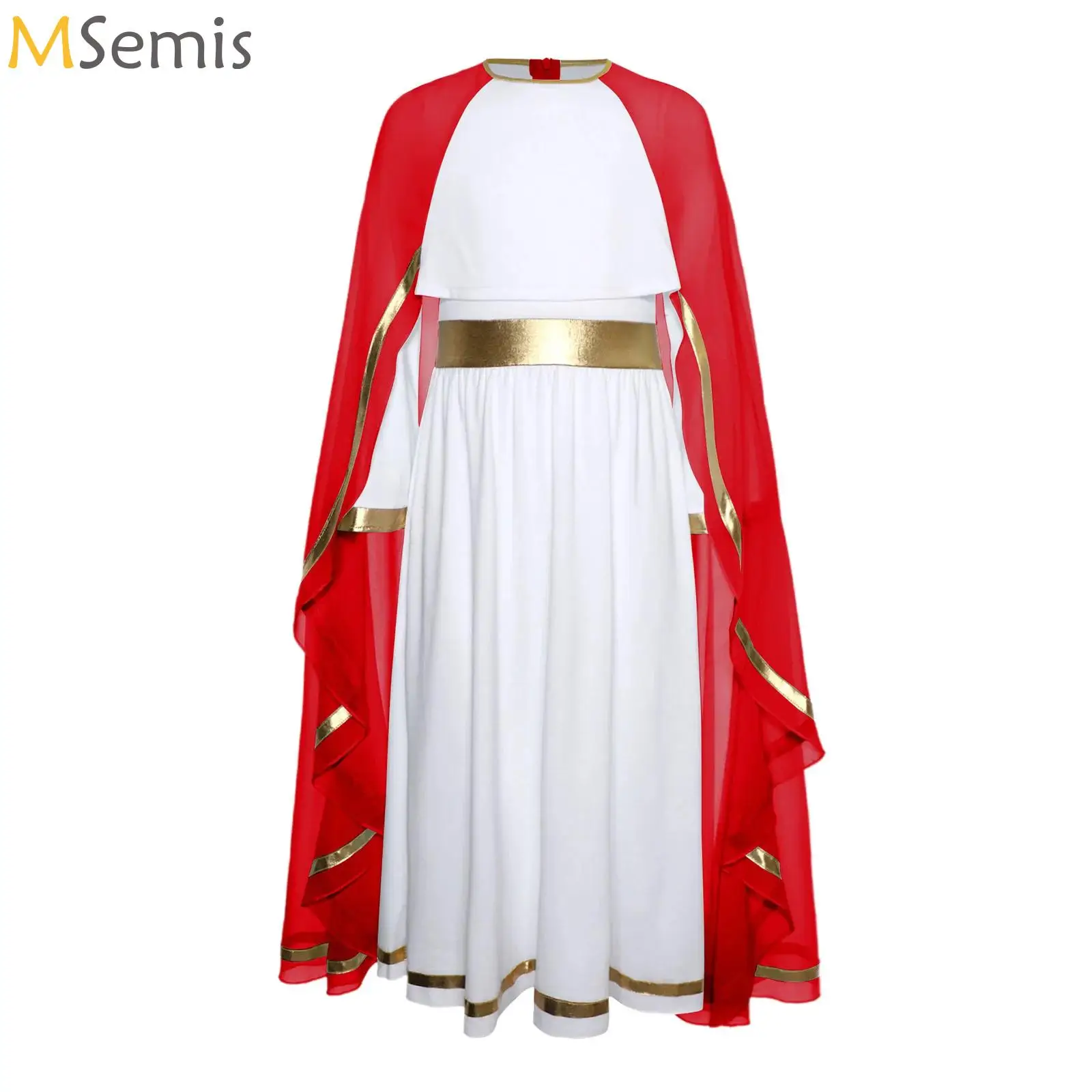 

Girls Athena Costume Greek Princess Dress Ancient Greece Roman Toga Halloween Carnival Theme Party Virgin Mary Cosplay Outfits