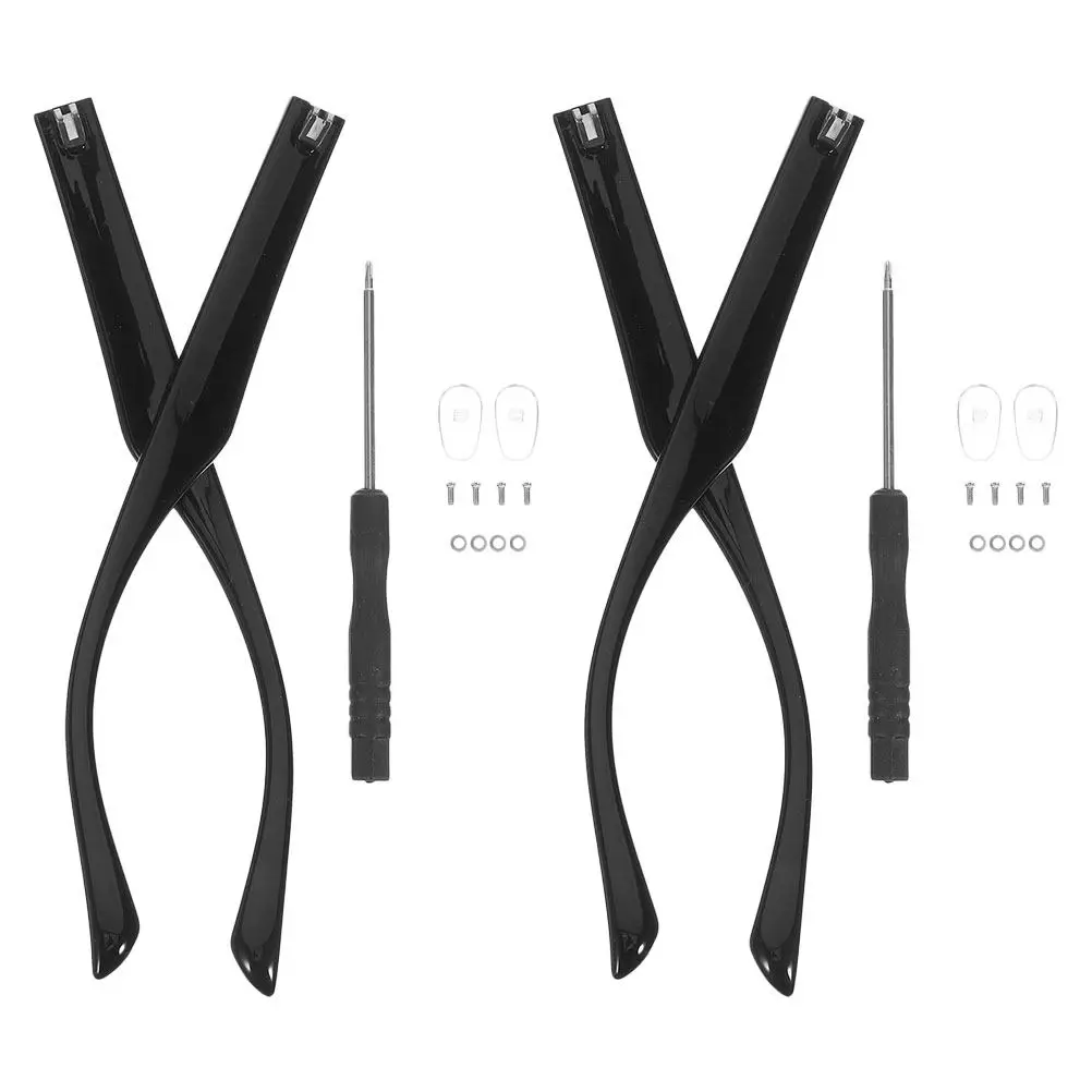 

2Pairs Glasses Temple Arms Replacement Legs 9.5mm Black Thin Eyeglass Repair Parts Spectacle Accessories Eyewear Maintenance