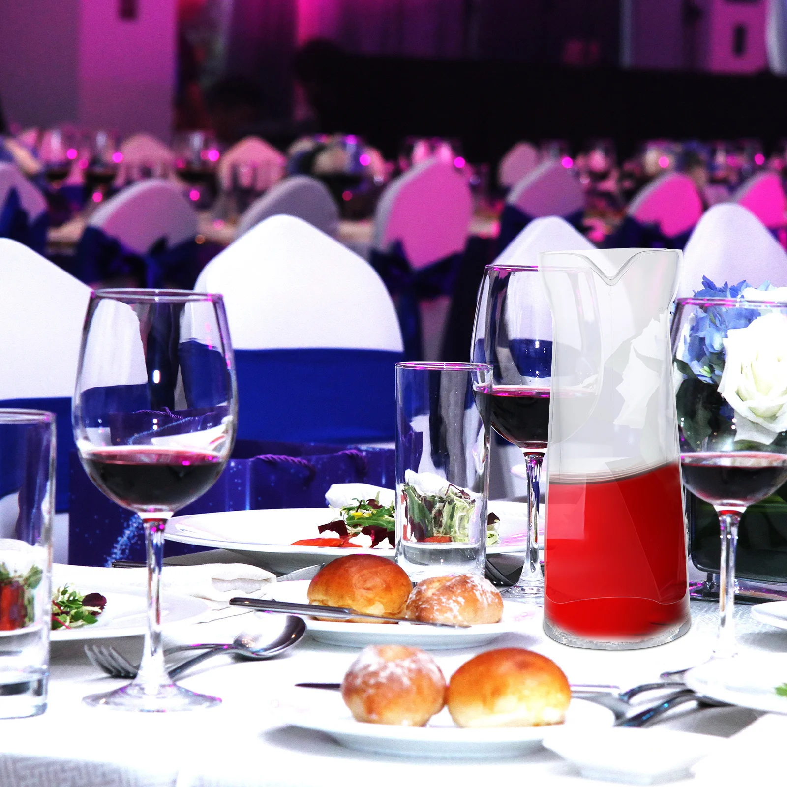 

Plastic Wine Decanter Transparent with Scale Whisky Liquor Divider for Banquet Restaurant Home Wine Dispenser Liquor Divider