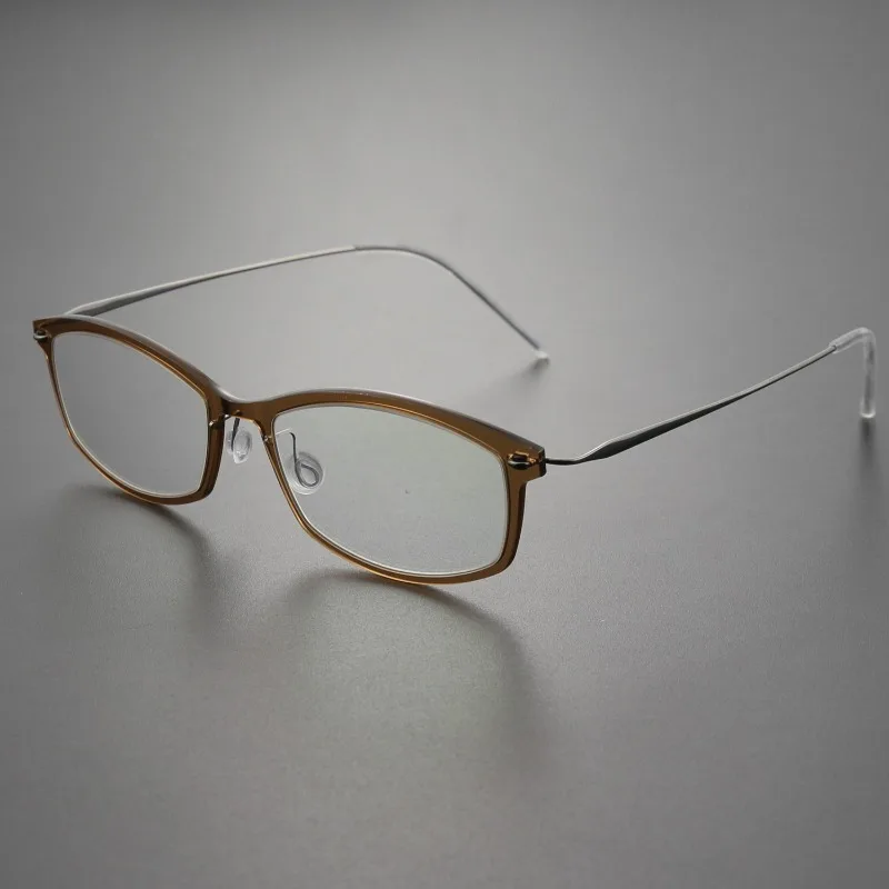 Full Frame Personalized Multi-color Nylon Pure Titanium Myopia Gradual Change Through Retro Men's and Women's Small Frame  Frame