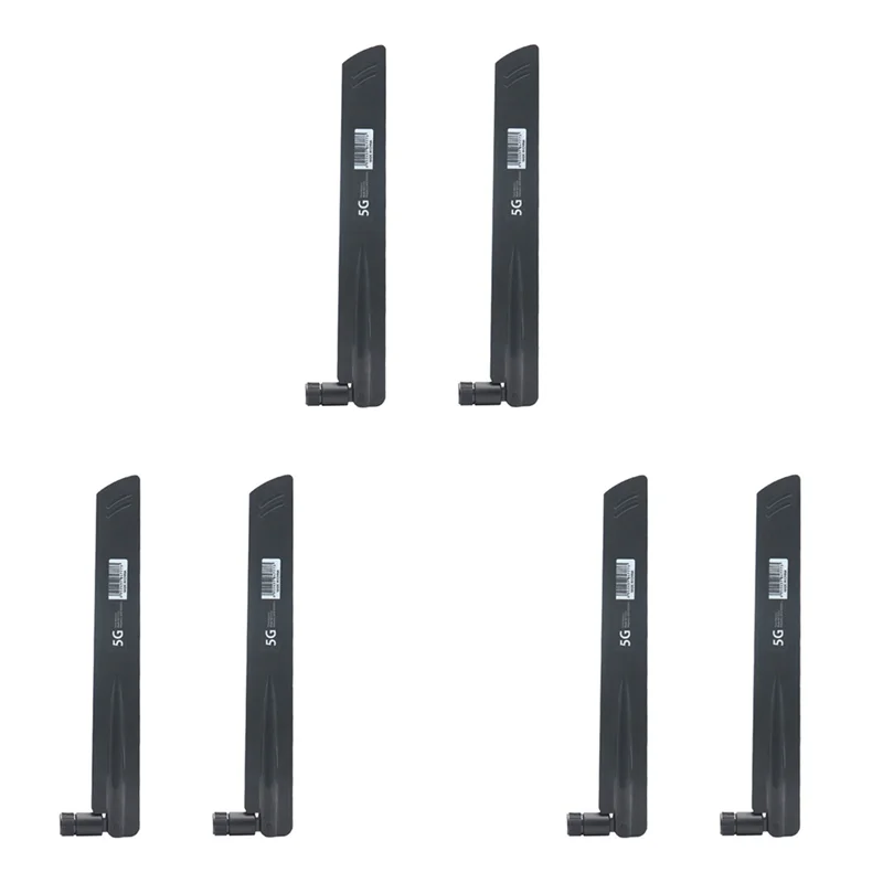 A29F-6 Pcs 3G 4G 5G Antenna 600-6000Mhz 18Dbi Gain SMA Male For Wireless Network Card Wifi Router High Signal(C)