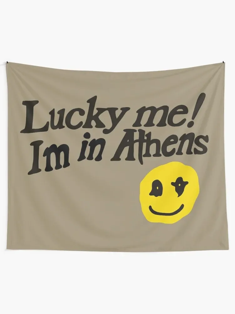 Lucky Me! Im in Athens Tapestry Room Ornaments Custom Bedroom Deco Room Decore Aesthetic Tapestry