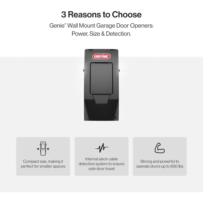 6072H-O Wandmontierter Garagentoröffner für Privathaushalte, Schwarz