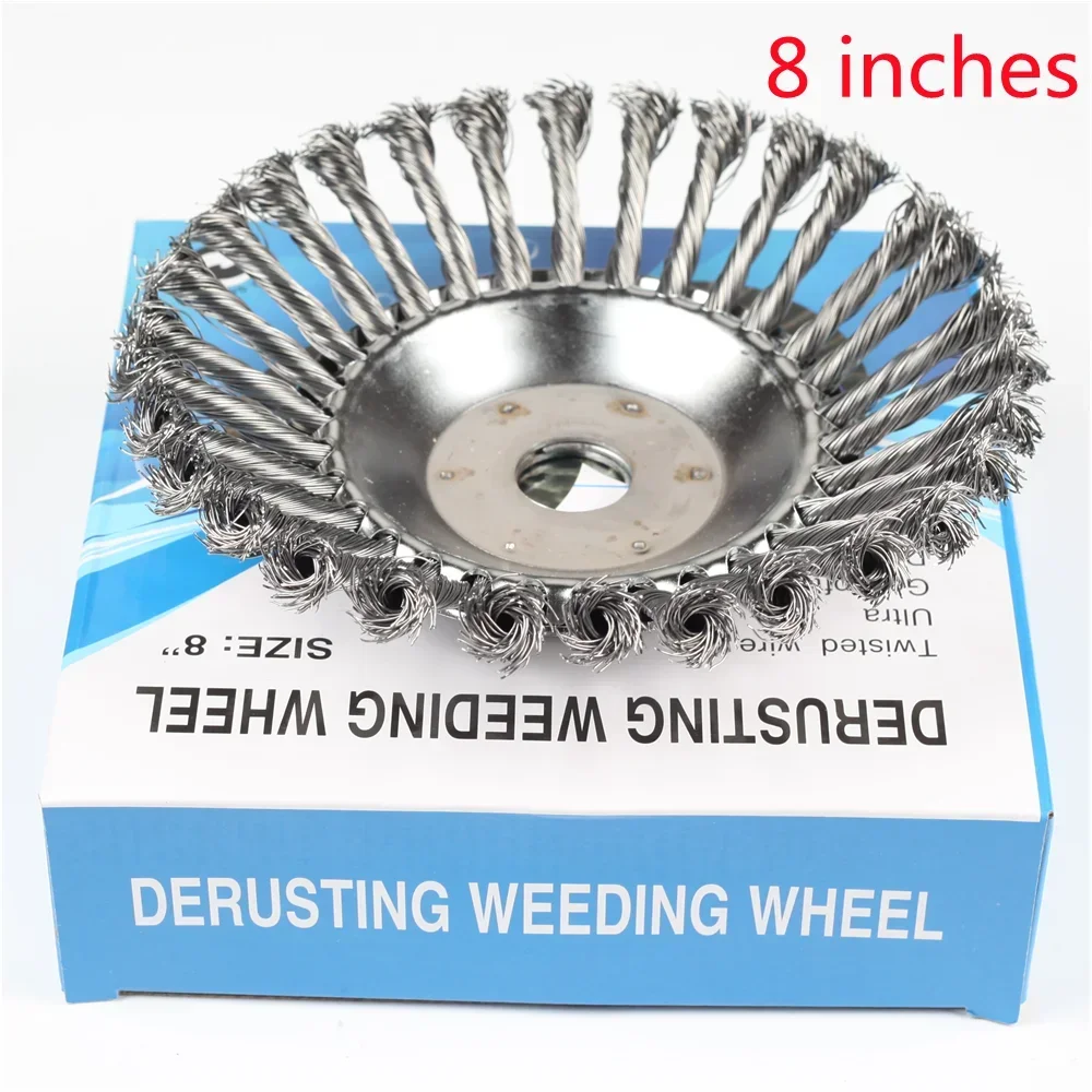 6/8/Inch Weed Brush Cutter Head Lawn Mower Universal Grass Trimmer Head Steel Wire Wheel Brush Disc Garden Trimmer Heads