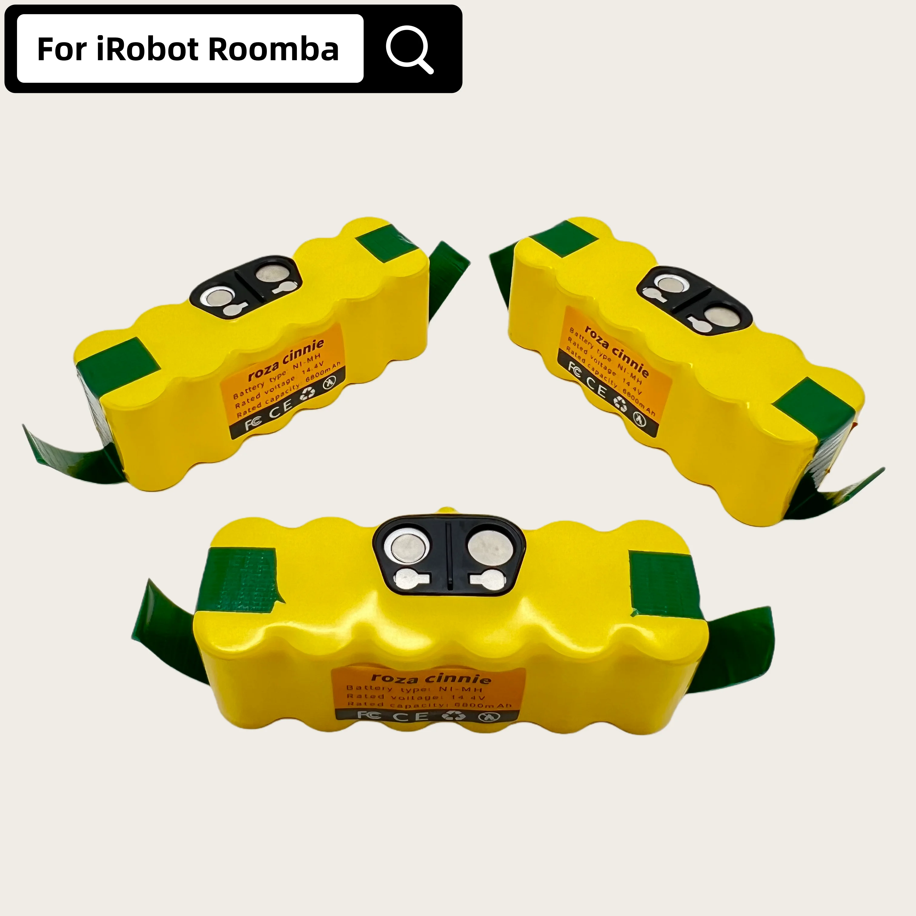 بطارية عالية السعة 14.4 فولت 5200 مللي أمبير في الساعة متوافقة مع سلسلة iRobot 500 600 700 800 900 Roomba 620 650 770 780 580