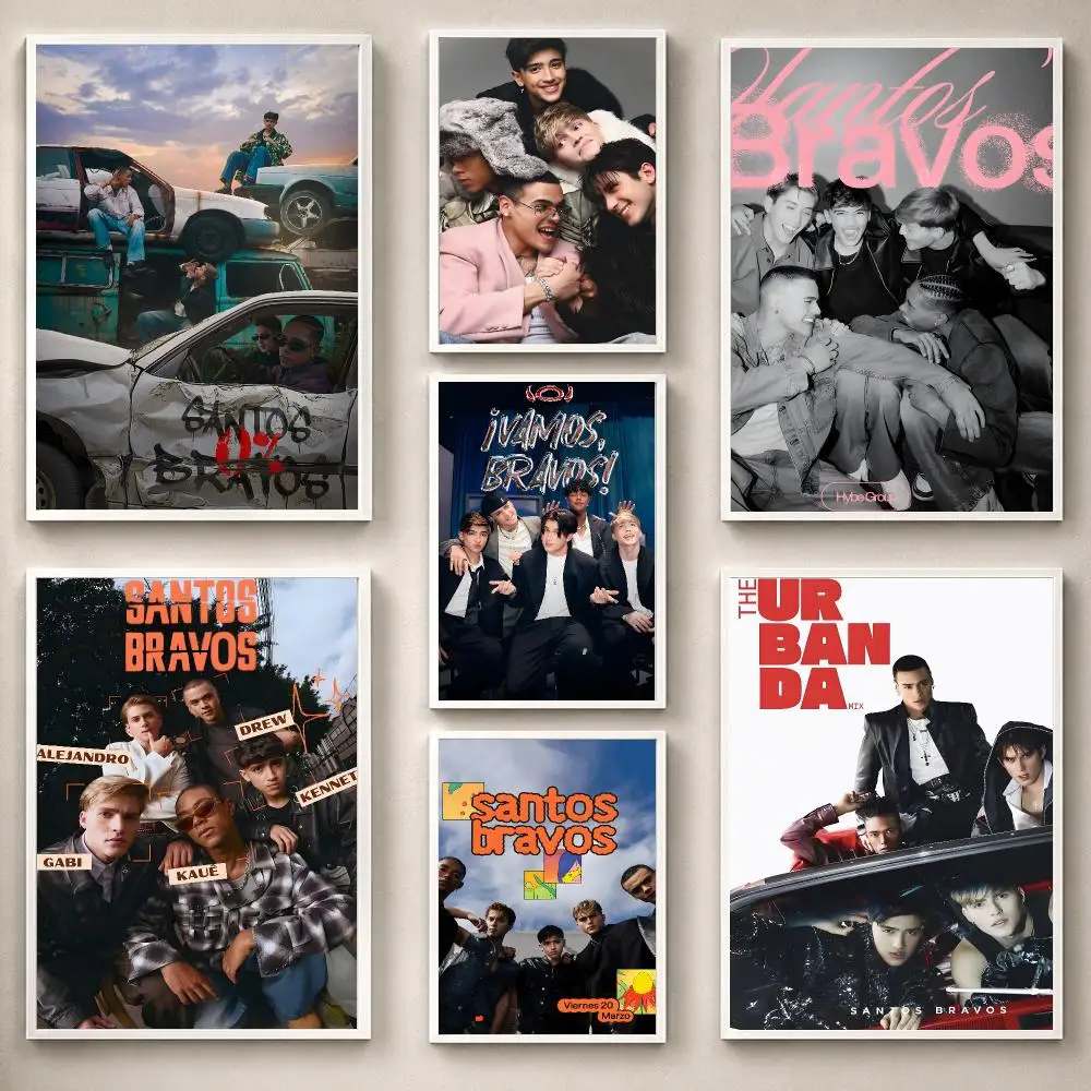 Group S-Santos Bravos Poster PP Self-Adhesive Removable HD Waterproof Wall art Suitable Bedrooms Living Rooms Gifts