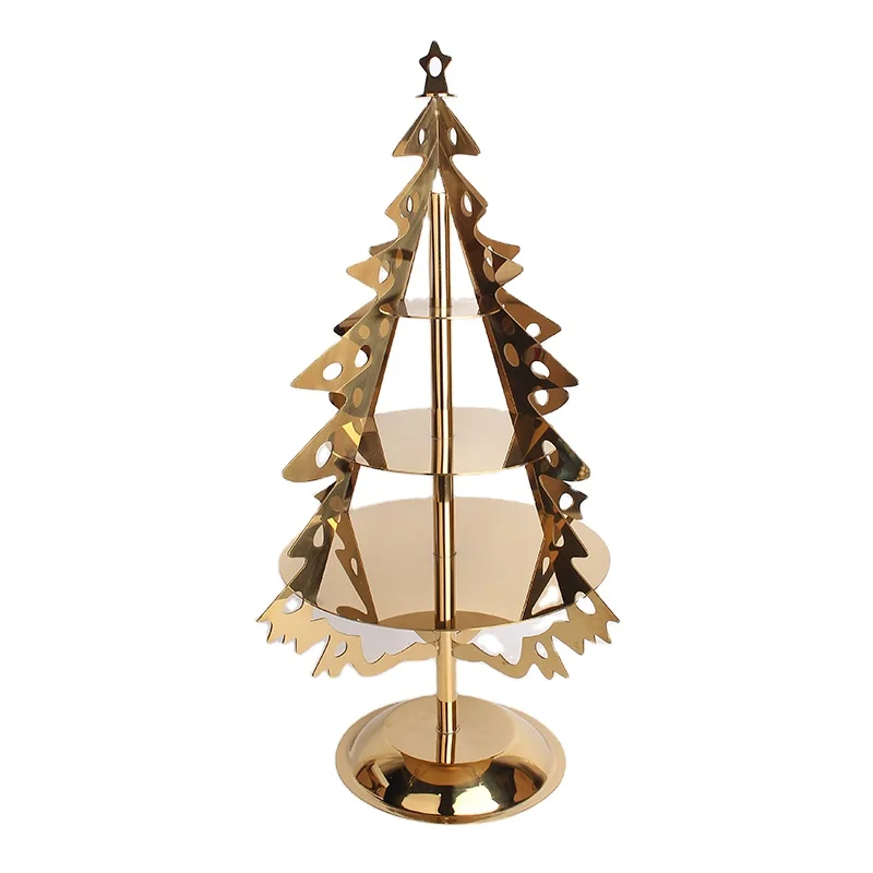 Luxury Stainless Steel Gold Cake Rack Buffet Wedding Party Fruit Snack Rack Afternoon Tea Display Rack