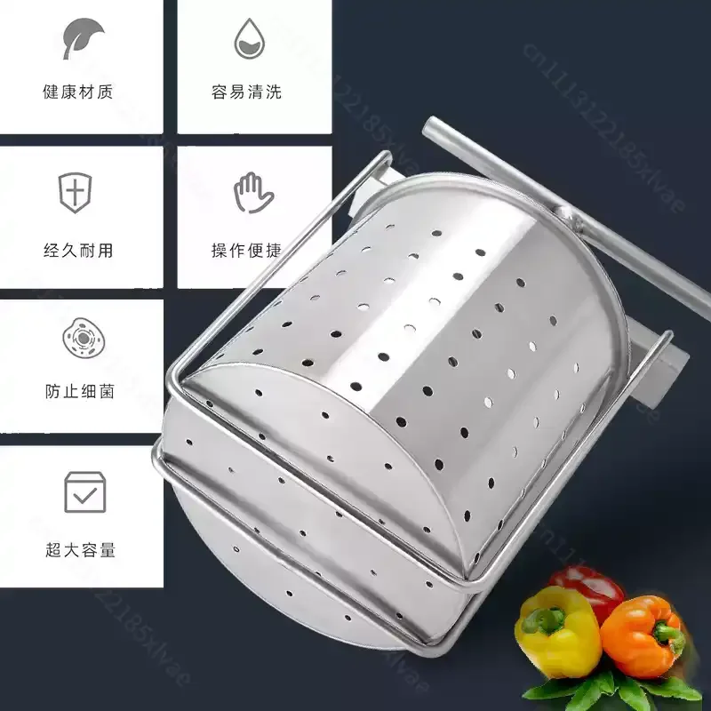 2L Household Small Manual Stainless Steel Vegetable Stuffing Press Crushed Honey Press Dehydrator Stuffing Juicer