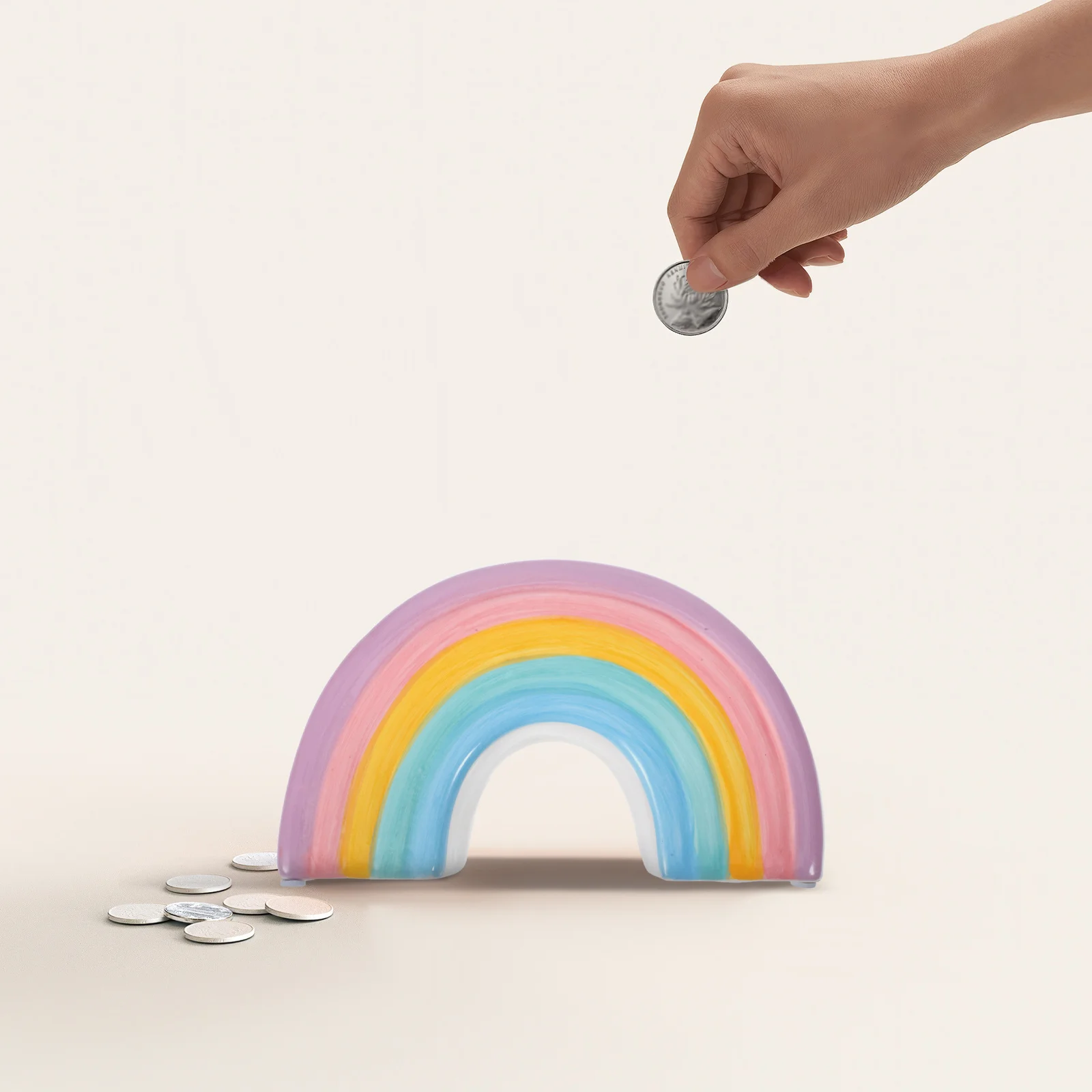 

Exquisite Rainbow Money Bank Fine Workmanship Bright Color Perfect for Gifting Lovers Families Friends Colleagues
