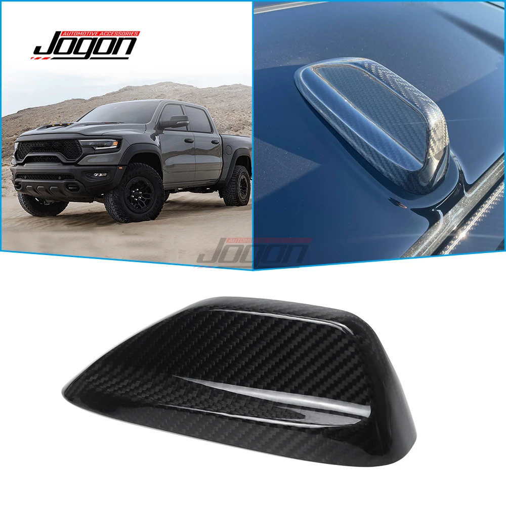 For Dodge Ram 1500 TRX Off-Road 2019-2025 Carbon Fiber Car Roof Shark Antenna Signal Aerials Stickers Fin Cover Trim Accessories