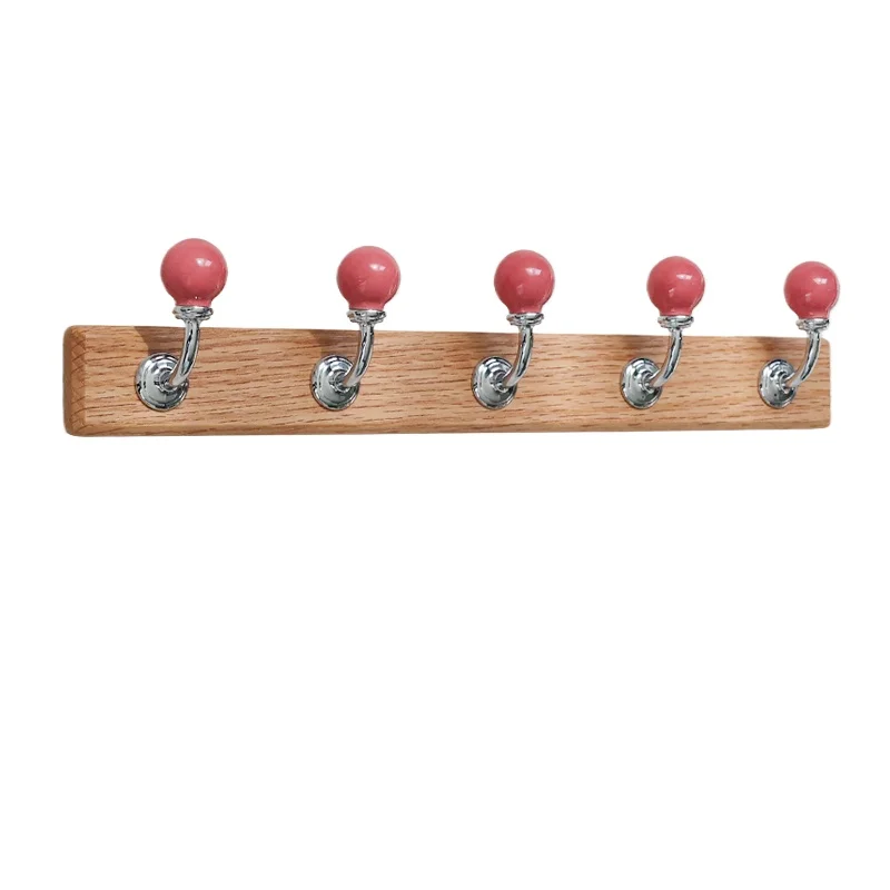 

Solid Wood Wall-Mounted Clothes Hook Minimalist Dopamine Decor for Eco-Friendly Home Storage & Compact Space Optimization Hooks