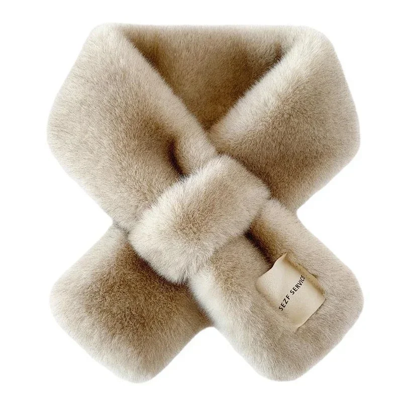 Winter Thickened and Warm Imitation Rabbit Hair False Neck Scarf From South Korea Same Super Warm and Foreign Fur Neck