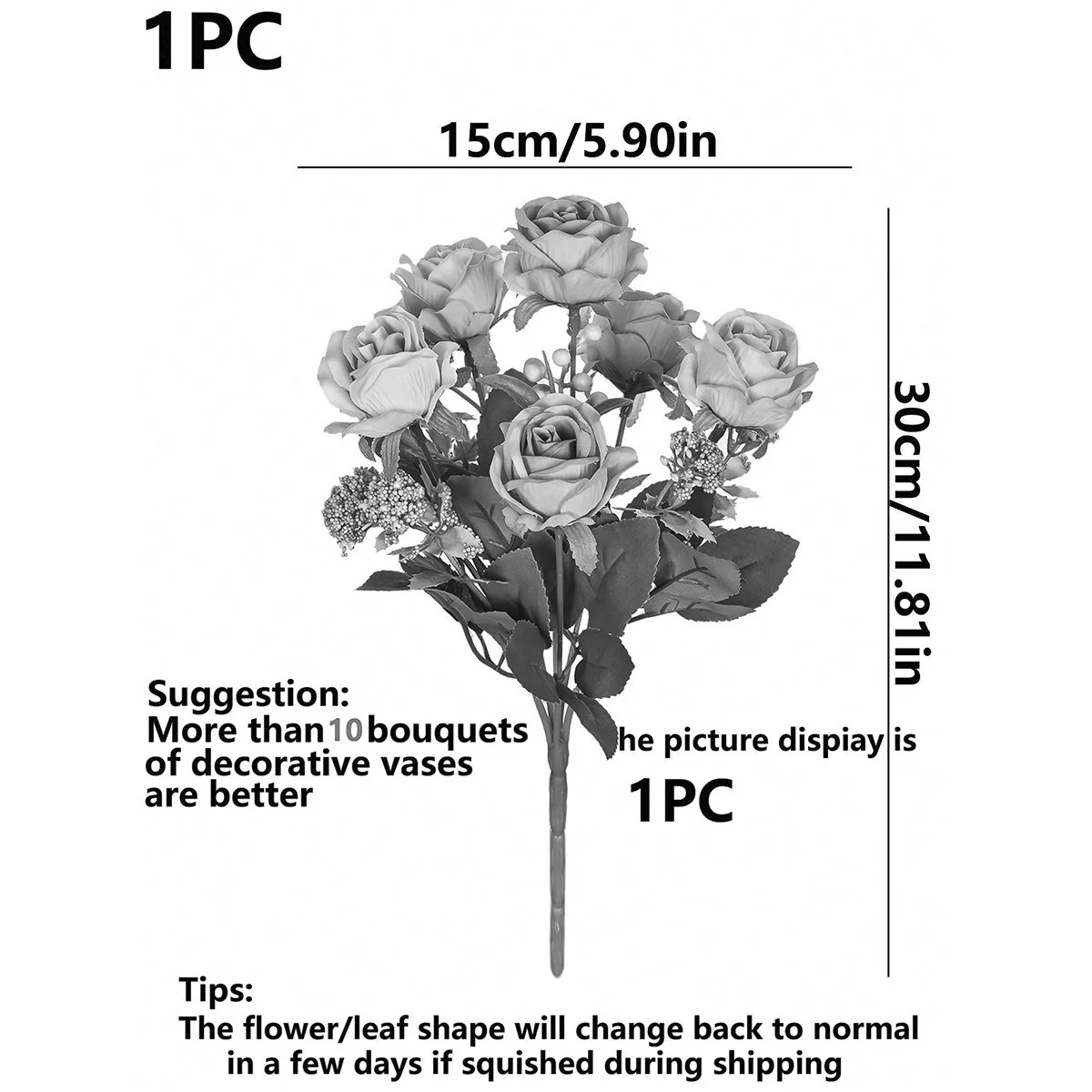 الزهور الاصطناعية الحرير الورود باقة حديقة غرفة المنزل الجدول المزهريات الزفاف باقات الزفاف مهرجان ديكور جميلة Diy بها بنفسك الحرفية الهدايا
