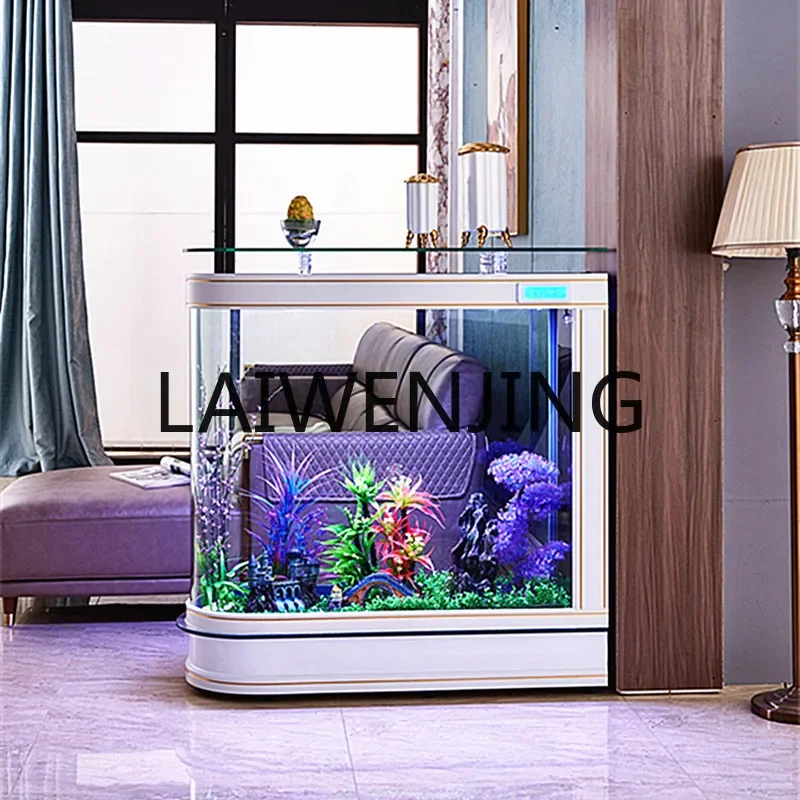 

Bullet fish tank living room household medium-sized aquarium glass water-free ecological floor screen