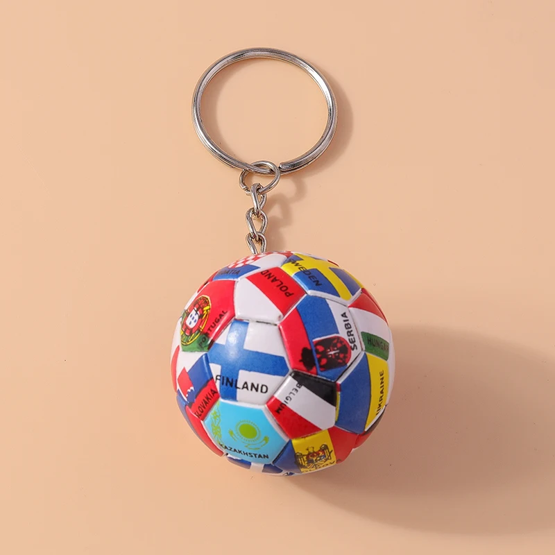 Aihua 1Pc 3D Simulation Sport Fußball Anhänger Schlüsselbund Länder Ball Flagge Schlüssel Kette Für Fans Auto Tasche Rucksack Zubehör – Detail 4