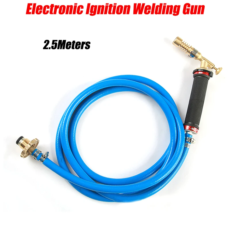 2.5 Meter Ignition Welding Gun Welding Gas Torch Machine Tools Kit with Hose for Soldering Propane Cooking Heating