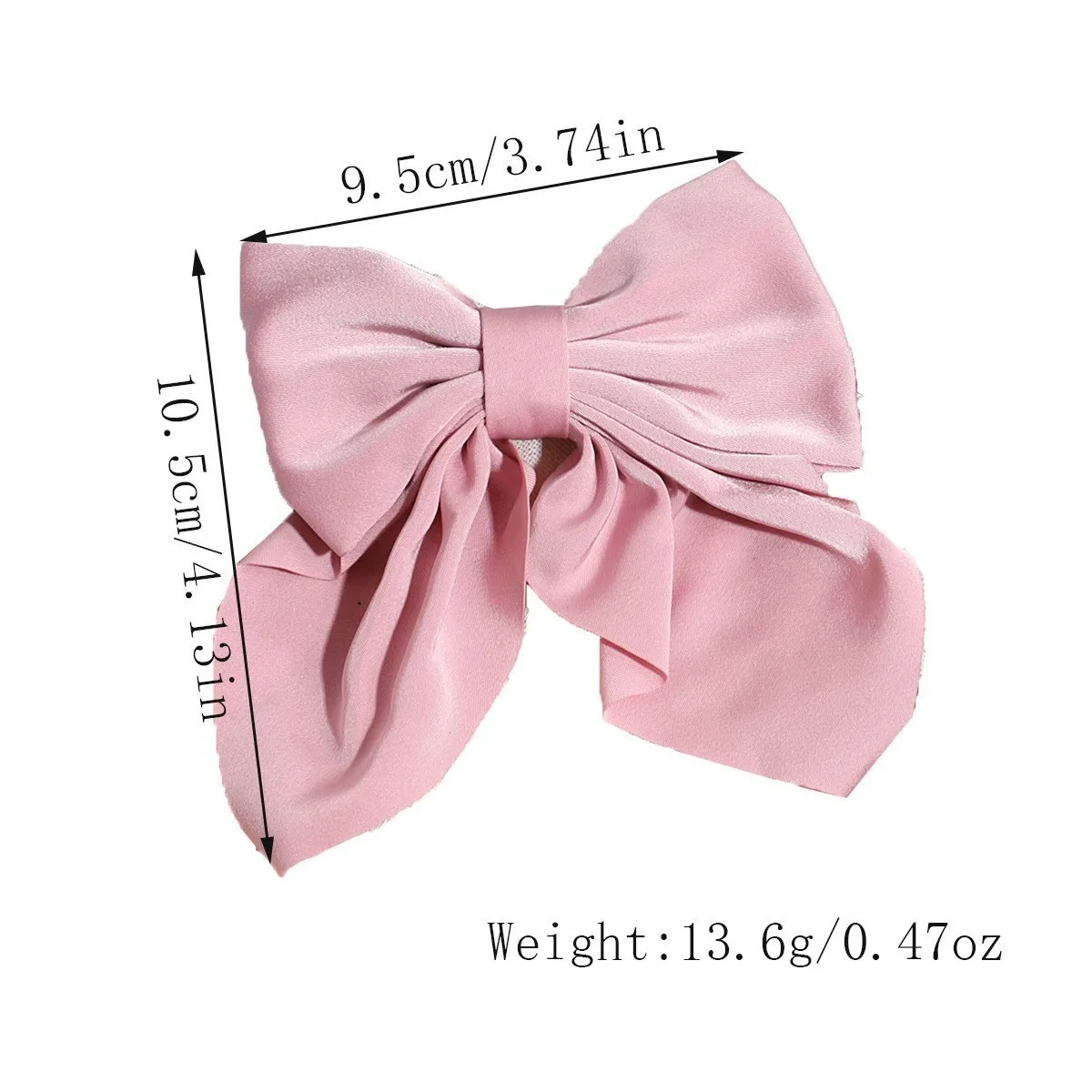 Mixed Color 5pc Ribbon Bow Girls Hair Clips Elegant Solid Color Bow Hair Accessories Hair Clips for Girls Headwear image 5
