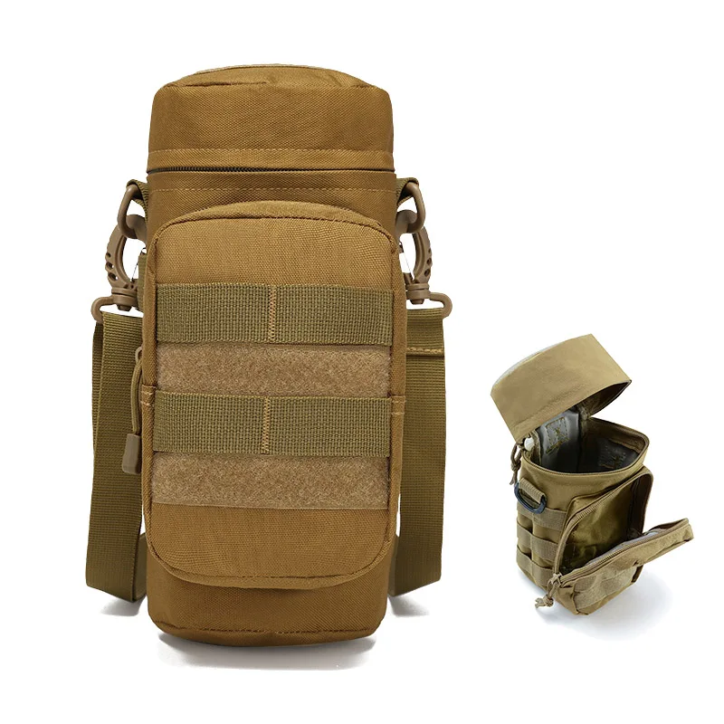 

New Outdoor Sports Water Bottle Pouch Tactical Gear Kettle Pocket Waist Shoulder Bag for Army Fans Climbing Camping Hiking Bags