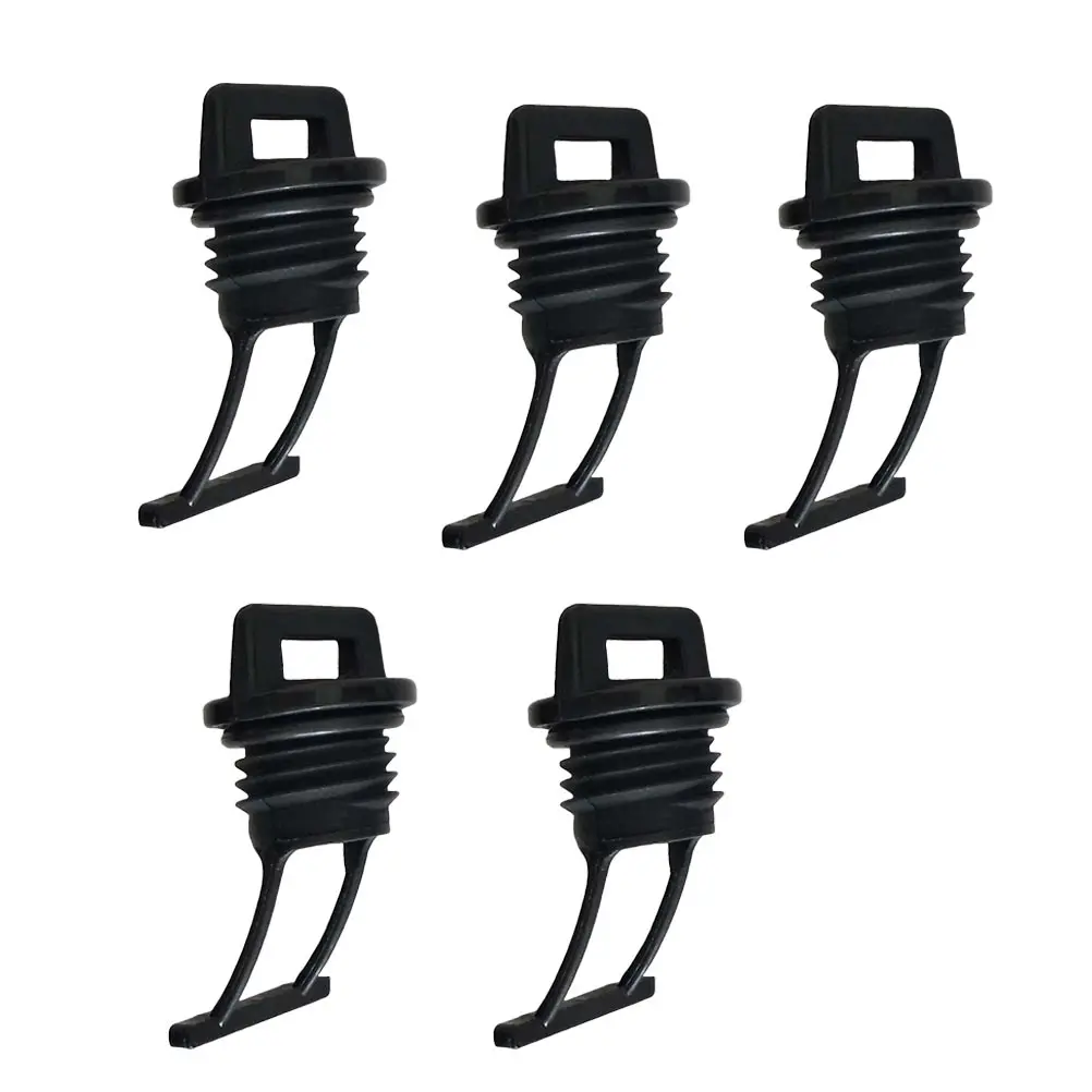

5 Pcs Stern Plug Kayak Scupper Drain Stopper Black Nylon Boat Accessories Replacement Ocean Durability Waterproof