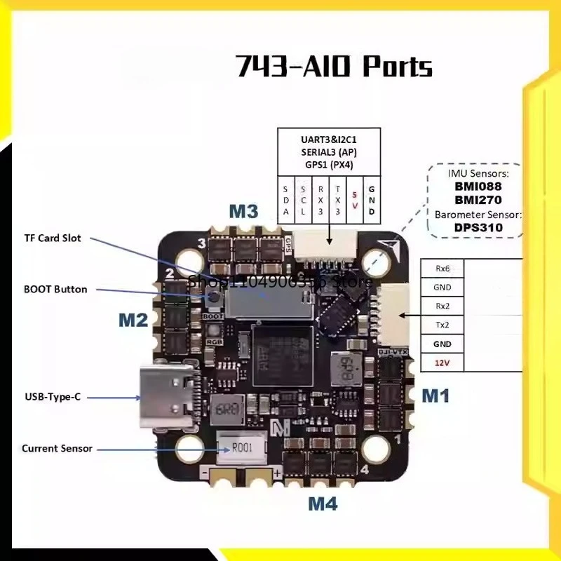 for APM PX4 Accessories for MicoAir743 AIO 35A AM32 25.5x25.5 Integrated Flight Control Supports