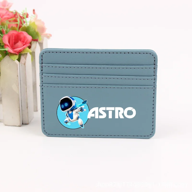 Astro Bot Man Purses Leather ID Card Holder Bank Credit Card Multi Slot Slim Cards Case Wallet Small Coin Cover Pouch Boys Gifts