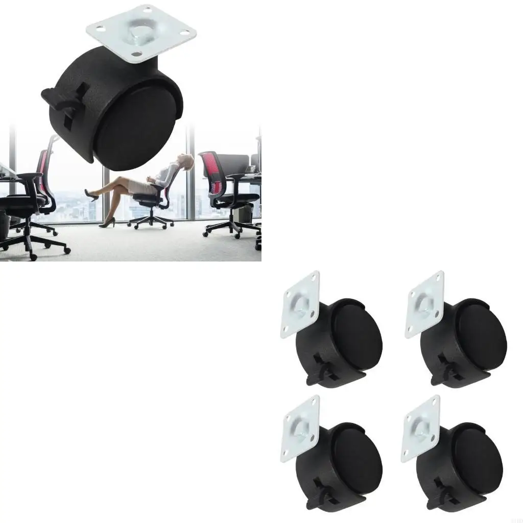 عجلات منخفضة التحمل للأثاث المنزلي والمكتبي مع ميزة الفرامل #1