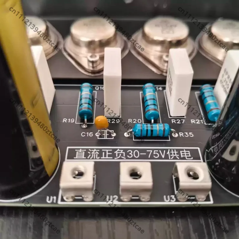 Discrete Power Amplifier Board with Metal Encapsulated Power Transistors, High Power Split Component Audio Amp Module